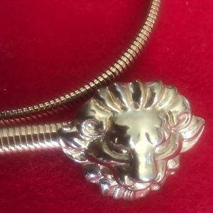 Stretchable fashion 🦁  lion head gold belt